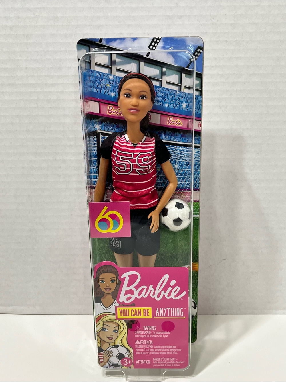 BARBIE DOLL you can be anything SOCCER player 2018 NWT